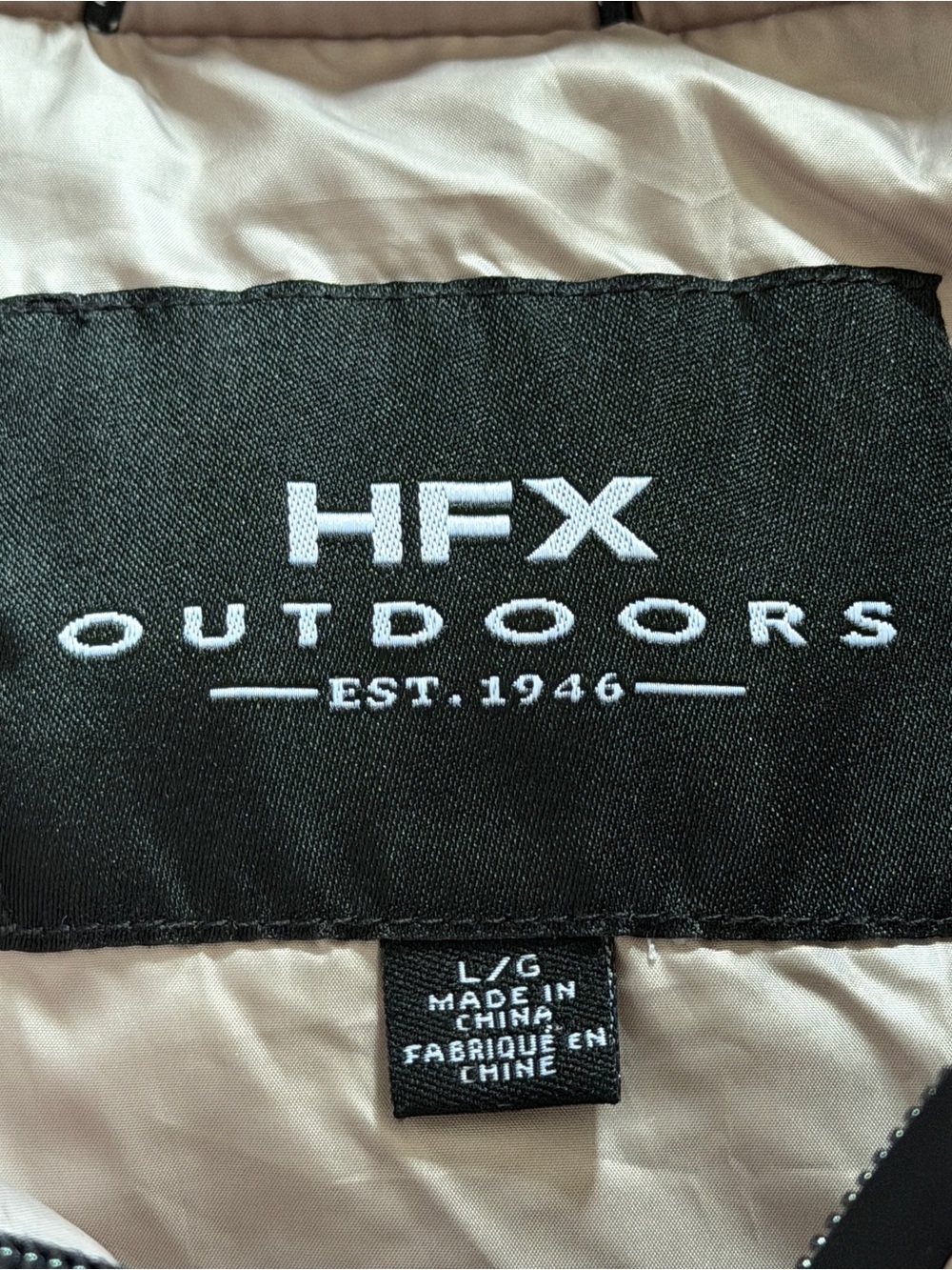 HFX Outdoors Puffer Vest Women Large Beige Snap Zip & Pockets Polyester Hiking - Picture 2 of 10